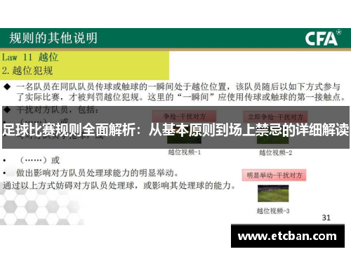 足球比赛规则全面解析：从基本原则到场上禁忌的详细解读